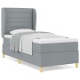 Cama con sommier y colchón en gris claro, 100x200 cm, tela de , Camas y somieres - Ref: Foro24-3340676, Precio: 380,17 €, Des...