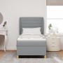 Cama con sommier y colchón en gris claro, 100x200 cm, tela de , Camas y somieres - Ref: Foro24-3340676, Precio: 380,17 €, Des...