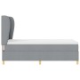 Cama con sommier y colchón en gris claro, 100x200 cm, tela de , Camas y somieres - Ref: Foro24-3340676, Precio: 380,17 €, Des...