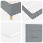 Cama con sommier y colchón en gris claro, 100x200 cm, tela de , Camas y somieres - Ref: Foro24-3340676, Precio: 380,17 €, Des...