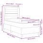 Cama con sommier y colchón en gris claro, 100x200 cm, tela de , Camas y somieres - Ref: Foro24-3340676, Precio: 380,17 €, Des...