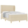 Cama con Colchón Crema 140x190 cm Tela de , Camas y somieres - Ref: Foro24-3340688, Precio: 524,67 €, Descuento: %