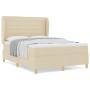 Cama con Colchón Crema 140x190 cm Tela de , Camas y somieres - Ref: Foro24-3340688, Precio: 524,67 €, Descuento: %