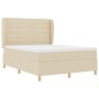 Cama con Colchón Crema 140x190 cm Tela de , Camas y somieres - Ref: Foro24-3340688, Precio: 524,67 €, Descuento: %