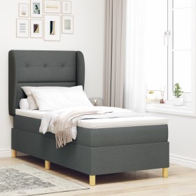 Colchón de Cama con Resortes Gris Oscuro 100x200 cm Tela de , Camas y somieres - Ref: Foro24-3340740, Precio: 390,24 €, Descu...