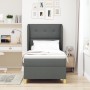 Colchón de Cama con Resortes Gris Oscuro 100x200 cm Tela de , Camas y somieres - Ref: Foro24-3340740, Precio: 390,24 €, Descu...