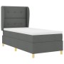 Colchón de Cama con Resortes Gris Oscuro 100x200 cm Tela de , Camas y somieres - Ref: Foro24-3340740, Precio: 390,24 €, Descu...