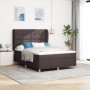 Cama tipo box spring con colchón marrón oscuro 140x190 cm tela de , Camas y somieres - Ref: Foro24-3340749, Precio: 528,93 €,...