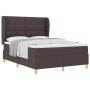 Cama tipo box spring con colchón marrón oscuro 140x190 cm tela de , Camas y somieres - Ref: Foro24-3340749, Precio: 528,93 €,...