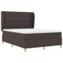 Cama tipo box spring con colchón marrón oscuro 140x190 cm tela de , Camas y somieres - Ref: Foro24-3340749, Precio: 528,93 €,...