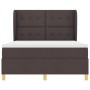 Cama tipo box spring con colchón marrón oscuro 140x190 cm tela de , Camas y somieres - Ref: Foro24-3340749, Precio: 528,93 €,...