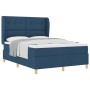 Cama Box Spring con Colchón Azul 140x190 cm de Tela de , Camas y somieres - Ref: Foro24-3340752, Precio: 539,37 €, Descuento: %