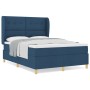 Cama Box Spring con Colchón Azul 140x190 cm de Tela de , Camas y somieres - Ref: Foro24-3340752, Precio: 539,37 €, Descuento: %