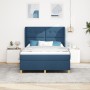 Cama Box Spring con Colchón Azul 140x190 cm de Tela de , Camas y somieres - Ref: Foro24-3340752, Precio: 539,37 €, Descuento: %