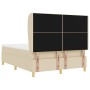 Cama con somier y colchón Crema 140x190 cm Tela de , Camas y somieres - Ref: Foro24-3340751, Precio: 521,00 €, Descuento: %