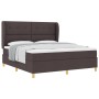 Cama Box Spring con colchón marrón oscuro 180x200 cm tela de , Camas y somieres - Ref: Foro24-3340770, Precio: 648,49 €, Desc...