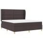 Cama Box Spring con colchón marrón oscuro 180x200 cm tela de , Camas y somieres - Ref: Foro24-3340770, Precio: 648,49 €, Desc...
