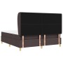 Cama Box Spring con colchón marrón oscuro 180x200 cm tela de , Camas y somieres - Ref: Foro24-3340770, Precio: 648,49 €, Desc...