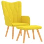 Silla de relajación taburete tela amarillo en Sillones | Comprar online en Foru.es