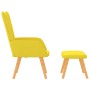 Silla de relajación taburete tela amarillo en Sillones | Comprar online en Foru.es