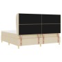 Cama con somier y colchón, crema, 200x200 cm, tela de , Camas y somieres - Ref: Foro24-3340779, Precio: 651,48 €, Descuento: %