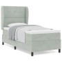 Cama con somier y colchón Gris Claro 90x200 cm Terciopelo de , Camas y somieres - Ref: Foro24-3340910, Precio: 343,02 €, Desc...