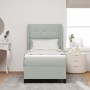 Cama con somier y colchón Gris Claro 90x200 cm Terciopelo de , Camas y somieres - Ref: Foro24-3340910, Precio: 343,02 €, Desc...