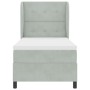 Cama con somier y colchón Gris Claro 90x200 cm Terciopelo de , Camas y somieres - Ref: Foro24-3340910, Precio: 343,02 €, Desc...