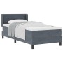 Cama Box Spring con Colchón Gris Oscuro 90x200 cm Terciopelo de , Camas y somieres - Ref: Foro24-3341451, Precio: 302,00 €, D...