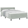 Cama Box Spring con Colchón Gris Claro 140x200 cm Aterciopelado de , Camas y somieres - Ref: Foro24-3341468, Precio: 461,89 €...