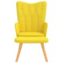 Silla de relajación taburete tela amarillo en Sillones | Comprar online en Foru.es