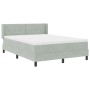 Cama Box Spring con Colchón Gris Claro 140x200 cm Aterciopelado de , Camas y somieres - Ref: Foro24-3341468, Precio: 461,89 €...