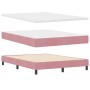 Cama con somier y colchón Rosa 140x200 cm Terciopelo de , Camas y somieres - Ref: Foro24-3341473, Precio: 422,90 €, Descuento: %