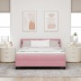 Cama con somier y colchón Rosa 140x200 cm Terciopelo de , Camas y somieres - Ref: Foro24-3341473, Precio: 422,90 €, Descuento: %