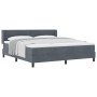 Cama con somier y colchón Gris Oscuro 180x200 cm Aterciopelado de , Camas y somieres - Ref: Foro24-3341481, Precio: 523,06 €,...