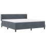 Cama con somier y colchón Gris Oscuro 180x200 cm Aterciopelado de , Camas y somieres - Ref: Foro24-3341481, Precio: 523,06 €,...