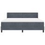 Cama con somier y colchón Gris Oscuro 180x200 cm Aterciopelado de , Camas y somieres - Ref: Foro24-3341481, Precio: 523,06 €,...