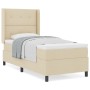 Cama con Box Spring y Colchón Crema 100x200 cm Tela de , Camas y somieres - Ref: Foro24-3341635, Precio: 359,27 €, Descuento: %