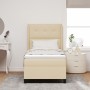 Cama con Box Spring y Colchón Crema 100x200 cm Tela de , Camas y somieres - Ref: Foro24-3341635, Precio: 359,27 €, Descuento: %
