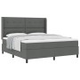 Cama con base caja y colchón gris oscuro 180x200 cm tela de , Camas y somieres - Ref: Foro24-3341659, Precio: 655,31 €, Descu...