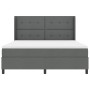 Cama con base caja y colchón gris oscuro 180x200 cm tela de , Camas y somieres - Ref: Foro24-3341659, Precio: 655,31 €, Descu...