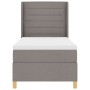 Cama con somier y colchón Taupe 100x200 cm Tela de , Camas y somieres - Ref: Foro24-3341760, Precio: 387,22 €, Descuento: %