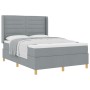 Cama Box Spring con Colchón Gris Claro 140x190 cm Tela de , Camas y somieres - Ref: Foro24-3341763, Precio: 546,24 €, Descuen...