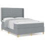 Cama Box Spring con Colchón Gris Claro 140x190 cm Tela de , Camas y somieres - Ref: Foro24-3341763, Precio: 546,24 €, Descuen...