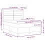 Cama Box Spring con Colchón Gris Claro 140x190 cm Tela de , Camas y somieres - Ref: Foro24-3341763, Precio: 546,24 €, Descuen...