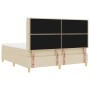 Cama Box Spring Crema con Colchón, 180x200 cm de Tela de , Camas y somieres - Ref: Foro24-3341789, Precio: 660,78 €, Descuent...