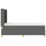 Cama con somier y colchón Gris Oscuro 100x200 cm Tela de , Camas y somieres - Ref: Foro24-3341820, Precio: 383,99 €, Descuent...