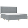 Cama Box Spring con Colchón Gris Claro 200x200 cm Tela de , Camas y somieres - Ref: Foro24-3341854, Precio: 671,70 €, Descuen...