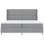 Cama Box Spring con Colchón Gris Claro 200x200 cm Tela de , Camas y somieres - Ref: Foro24-3341854, Precio: 671,70 €, Descuen...