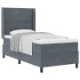 Cama con Box Spring y Colchón Gris Oscuro 100x200 cm de Terciopelo de , Camas y somieres - Ref: Foro24-3341997, Precio: 355,9...